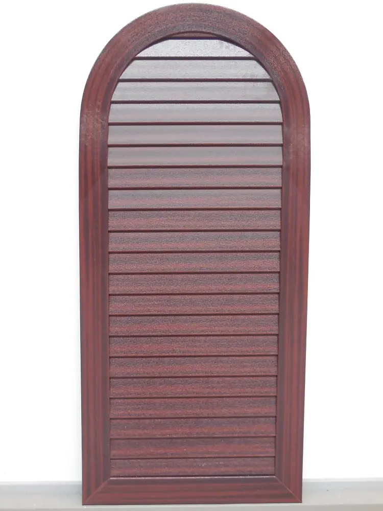 PVC boogluik met rondboog en horizontale planchetten in houtlook – productfoto Ventinella